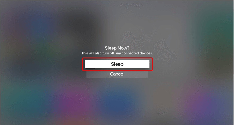 choose Sleep option